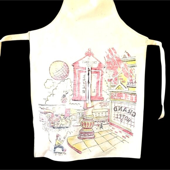 Vintage 1950s Risqué Men's BBQ Apron Pin-Up Zipper Pinup Gag Gift Dizzy Blonde - Picture 8 of 12